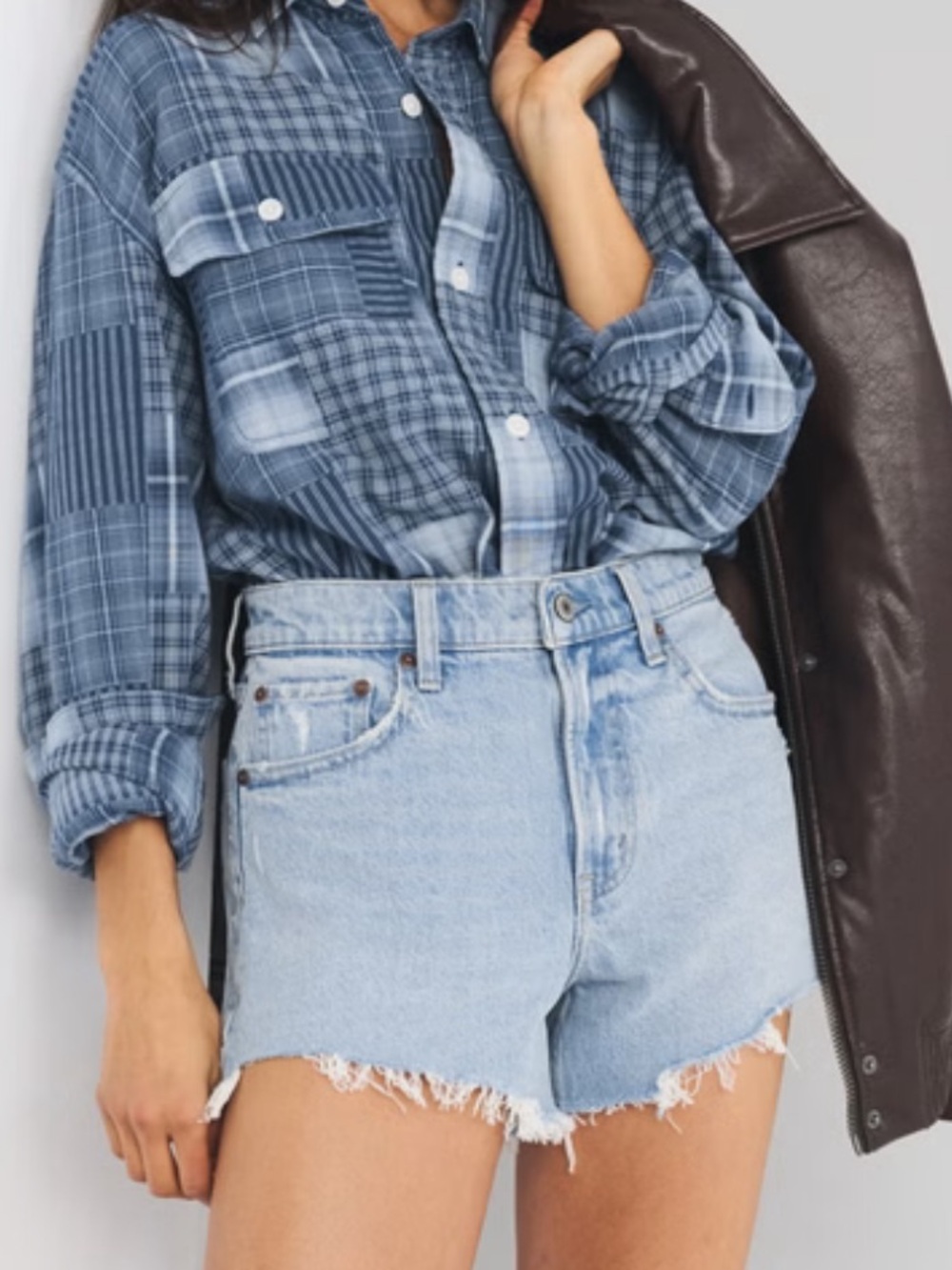 Abercrombie & Fitch Light Blue Denim Jean Shorts
